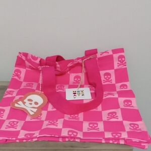 Novogratz Pink Skull Canvas Tote ☠️☠️☠️☠️☠️🩷🩷🩷🩷
